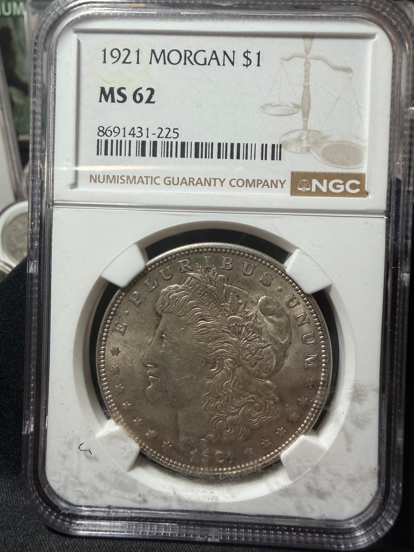 1886 Morgan Silver Dollar PCGS MS63 in slab