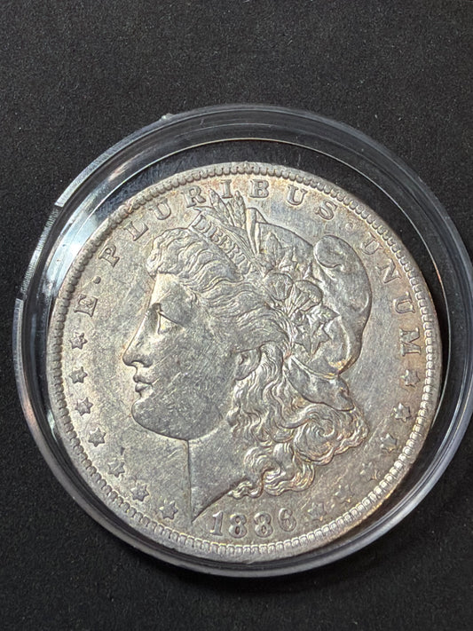 1886-O morgan dollar AU