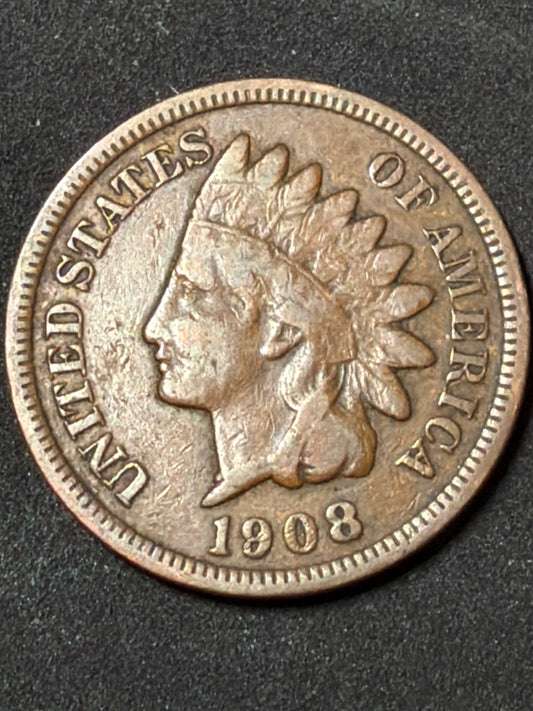 1908 Indian head cent