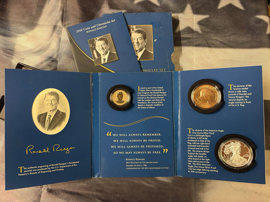 2016 Ronald Reagan Coin & Chronicles Set