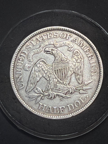 1871-S Seated Liberty Half Dollar – Extremely Fine / About Uncirculated (XF-AU)
