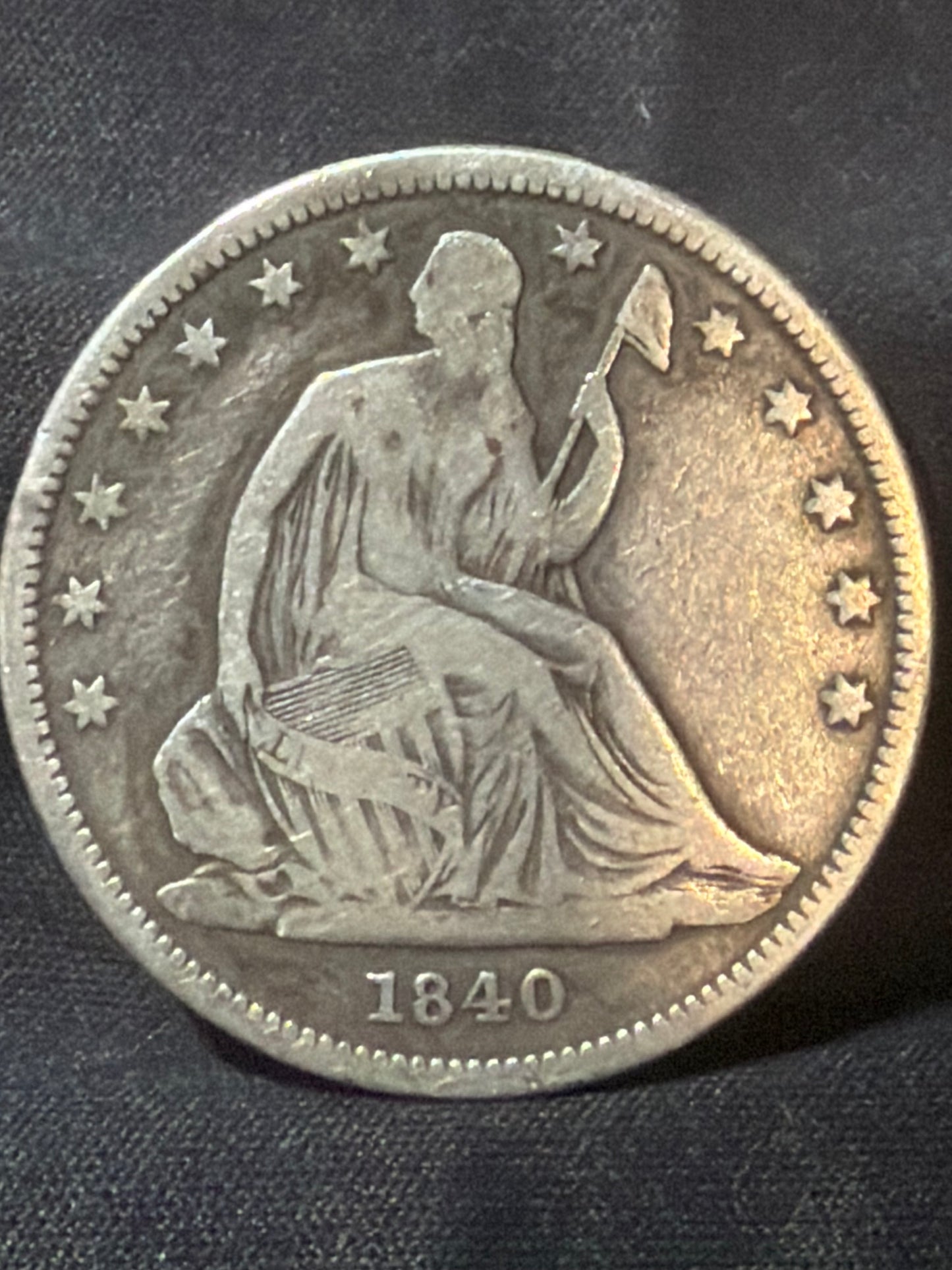 1840 Seated LIberty Half Dollar AU (uncertified)