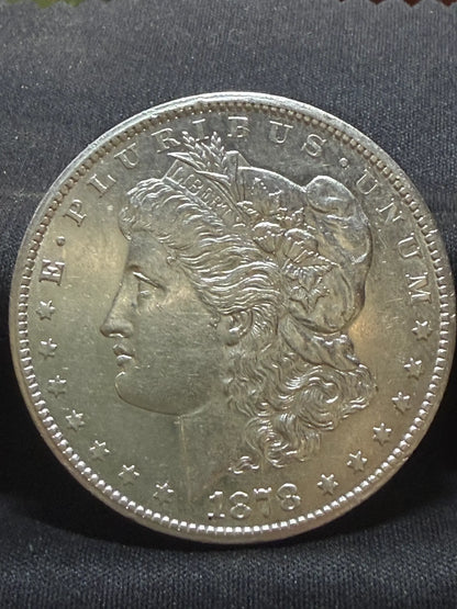 1878-CC Morgan silver dollar obverse with Liberty portrait and 1878 date