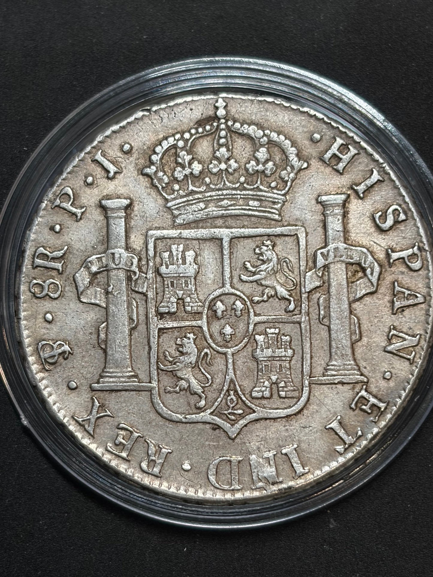 1808 Spanish Colonial 8 Reales (Carolus IIII) – About Uncirculated (AU)