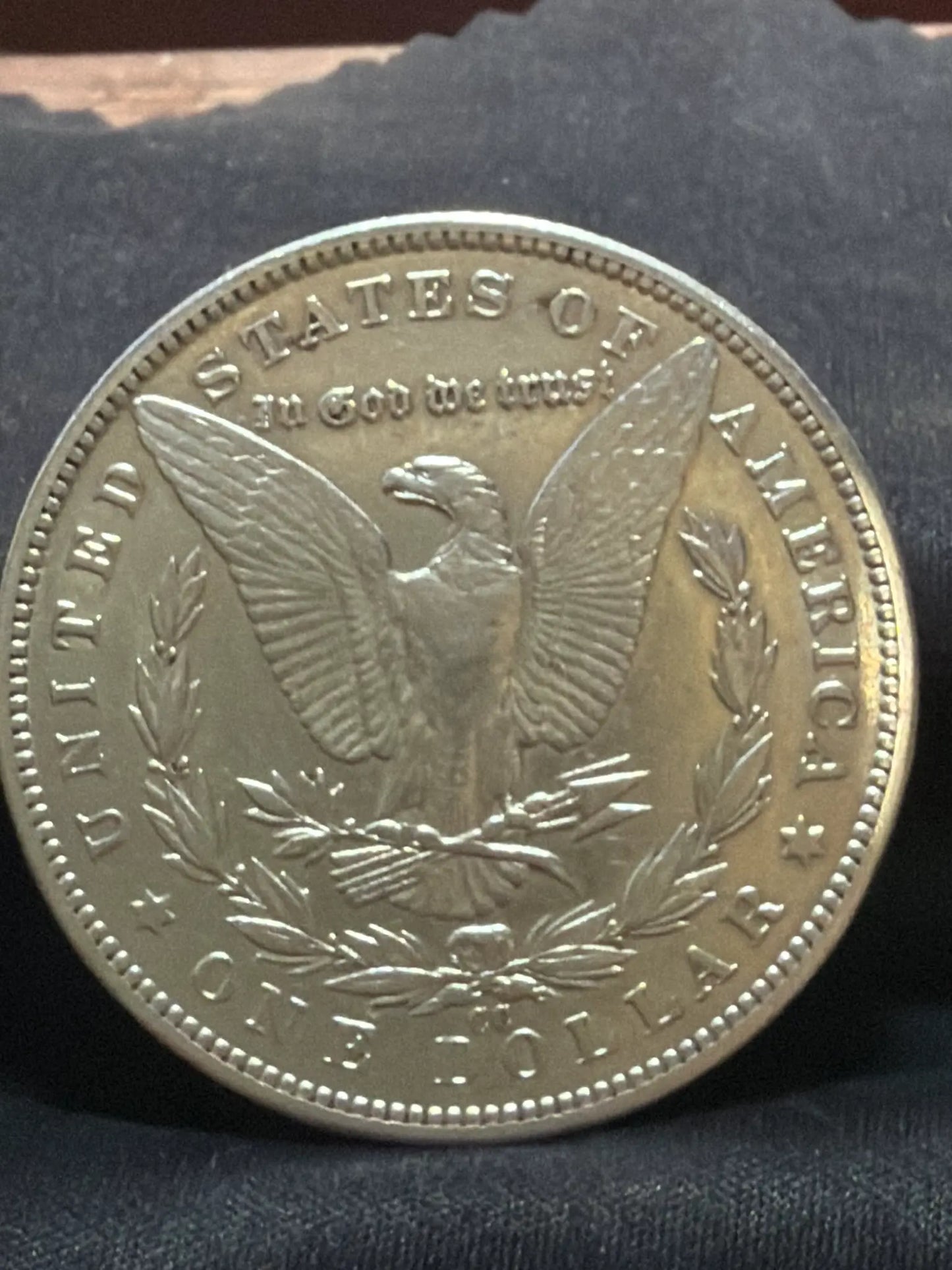 1891-CC Morgan silver dollar reverse with eagle and CC mintmark