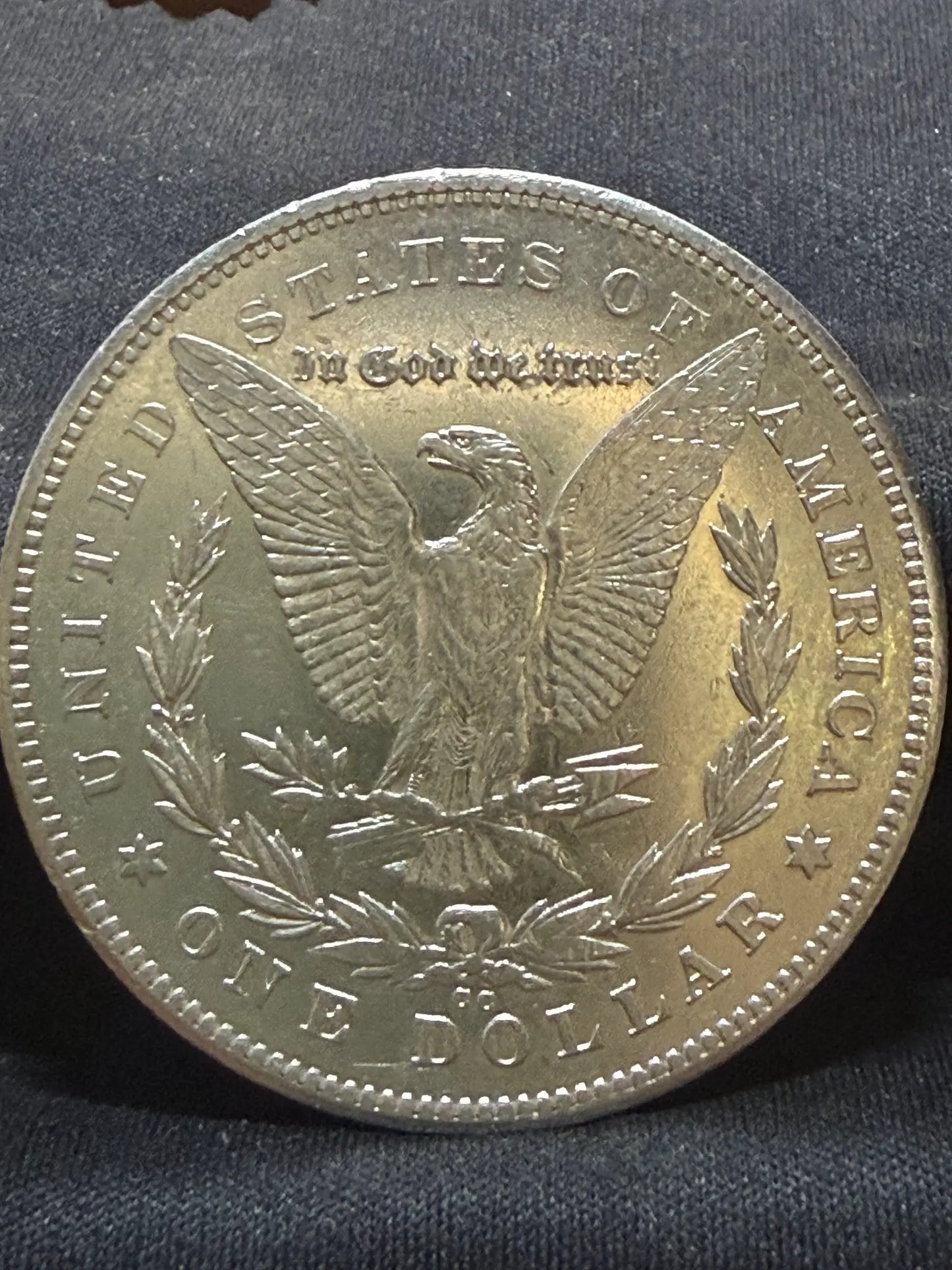 1878-CC Morgan silver dollar reverse with eagle and CC mintmark