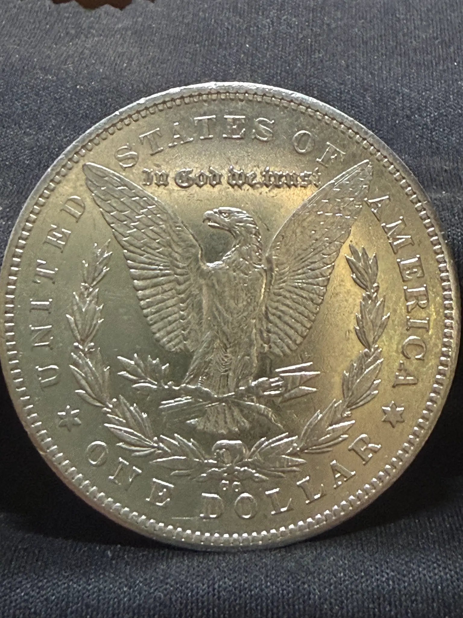 1878-CC Morgan silver dollar reverse with eagle and CC mintmark