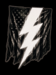 White Bolt Blackout UV Decal
