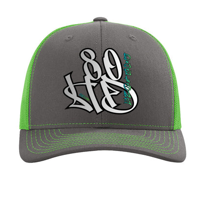 Charcoal/ Neon Green - 112 - FRONT